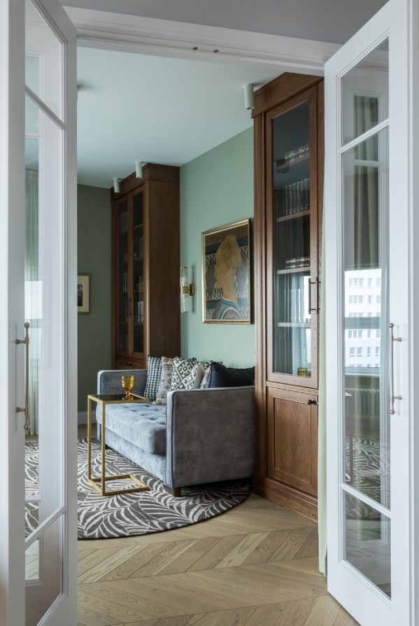 Паркетная доска Living Tree - Дуб Шоколадный, Натур (13,5х110х515мм) Французская елка